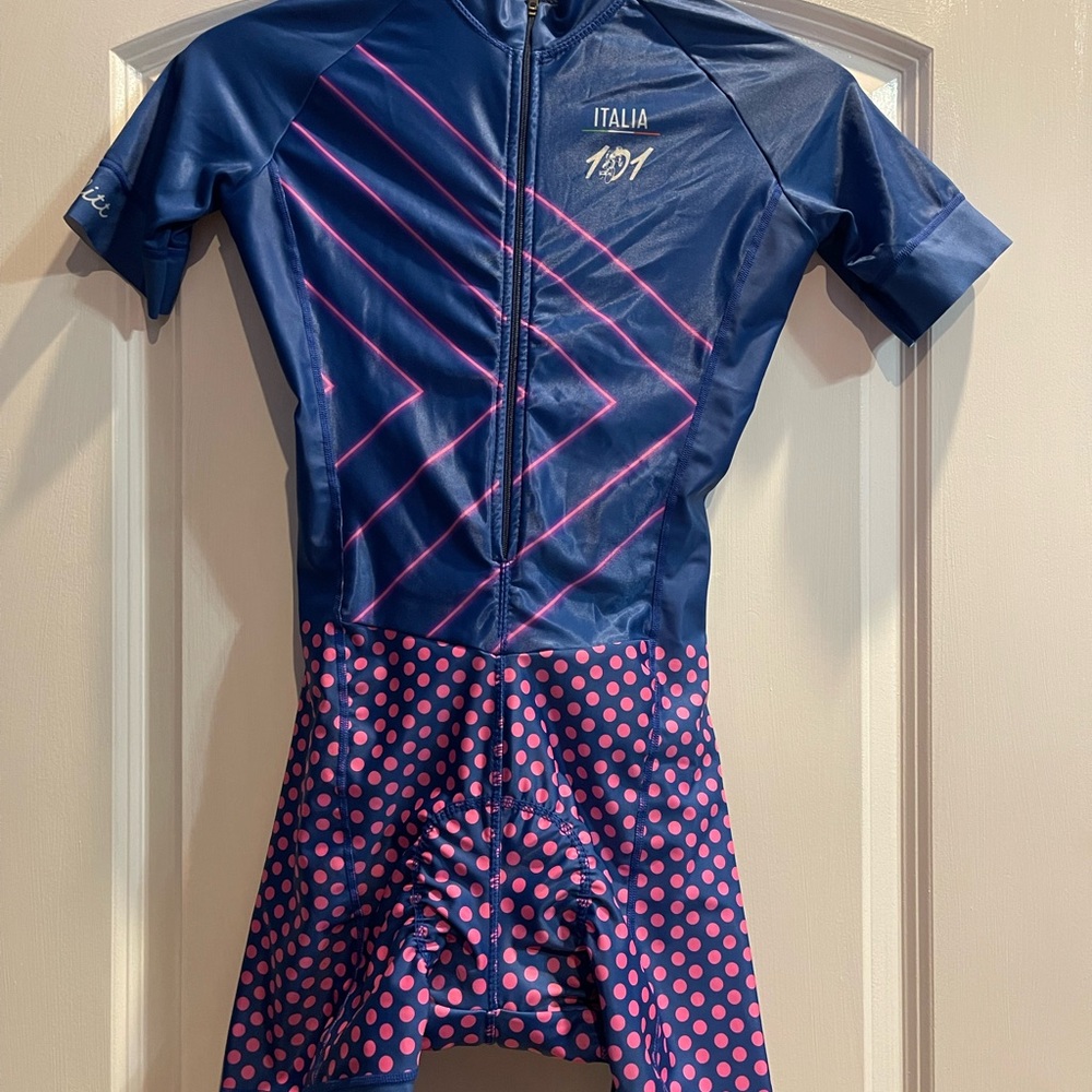 Italia Cycling Suit - Blue and Pink